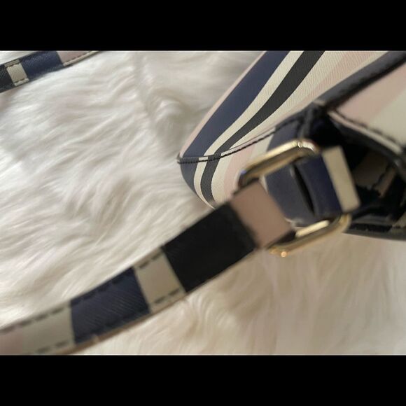 Kate Spade New York tricolor stripes Beige light pink & Navy blue cross body bag - Picture 14 of 14
